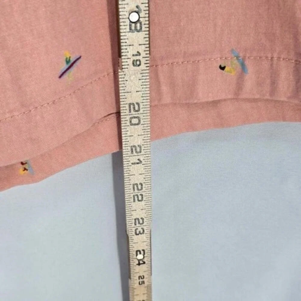 Jachs New York Bleecker Shorts Mens 34 Peach Surfer Pattern Chino‎ Stretch Twill